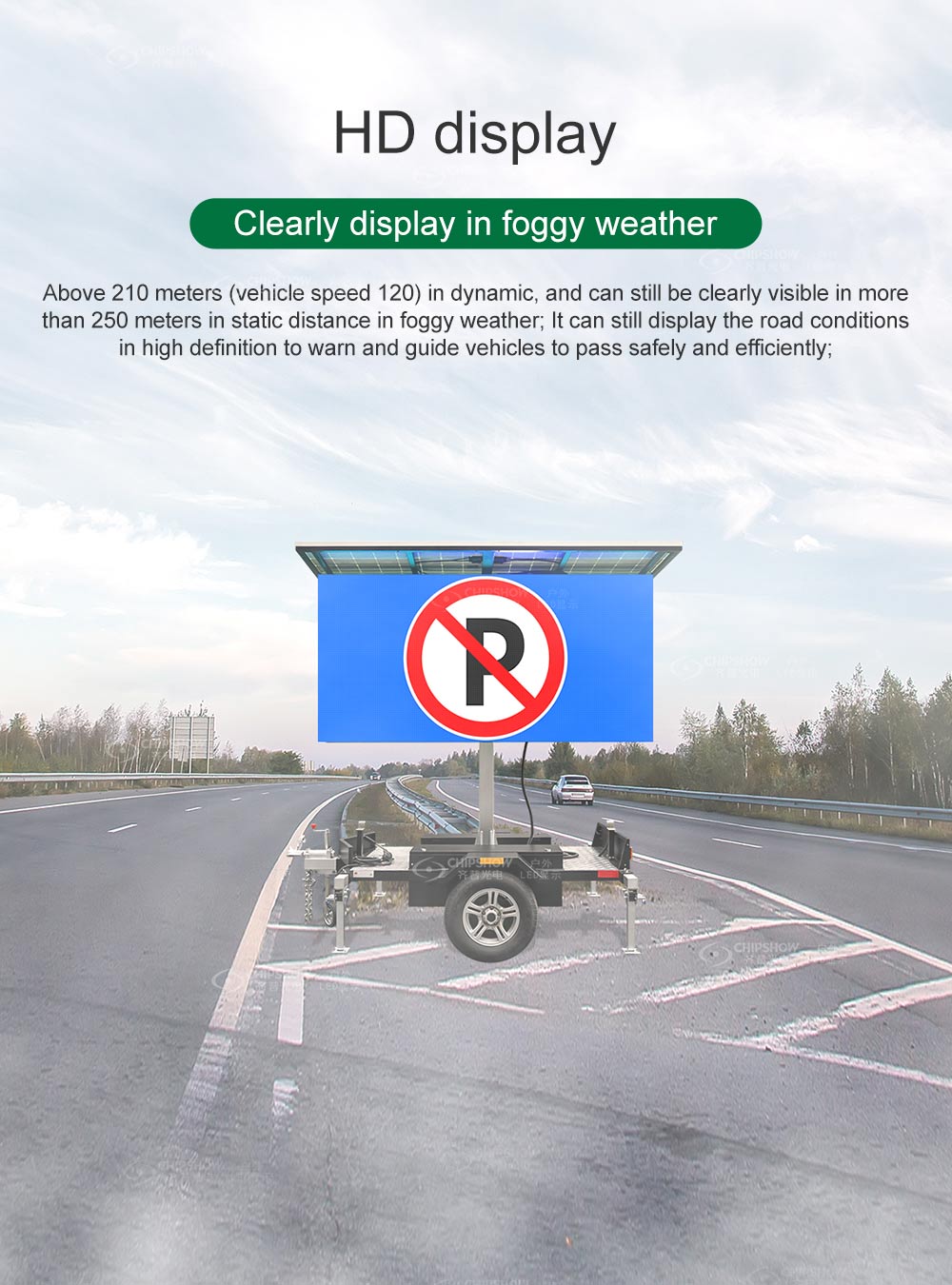 schermo per auto a colori HD solare