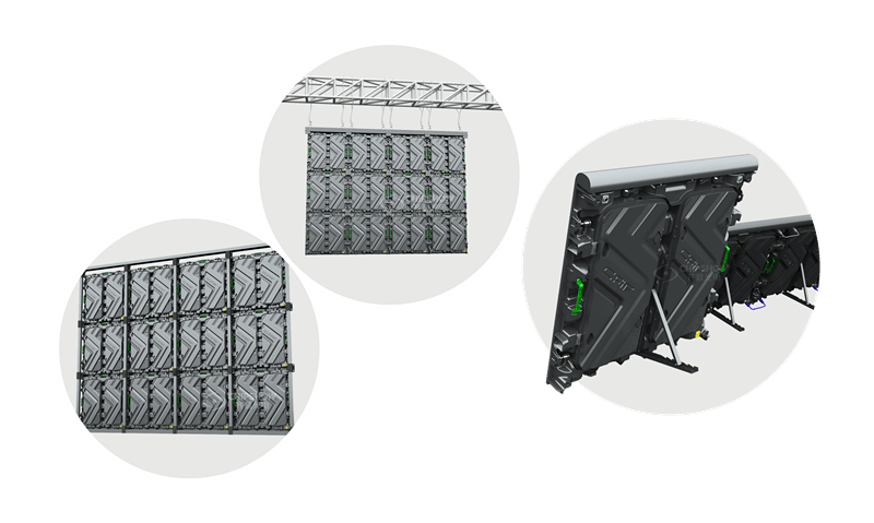 Le soluzioni di visualizzazione a LED variano con i metodi di installazione