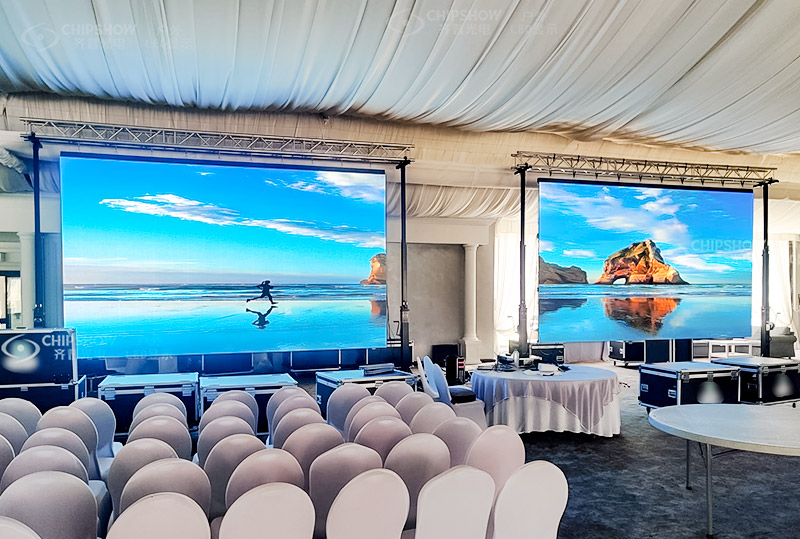 P3.91 Smontaggio rapido di uno schermo LED a colori per il progetto di un sito per conferenze in Romania