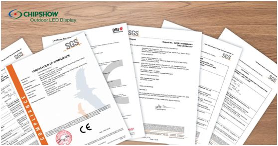 CHIPSHOW ha ottenuto la certificazione dello standard europeo “EN 12966 (Segnaletica verticale stradale - Segnali stradali VMS)”